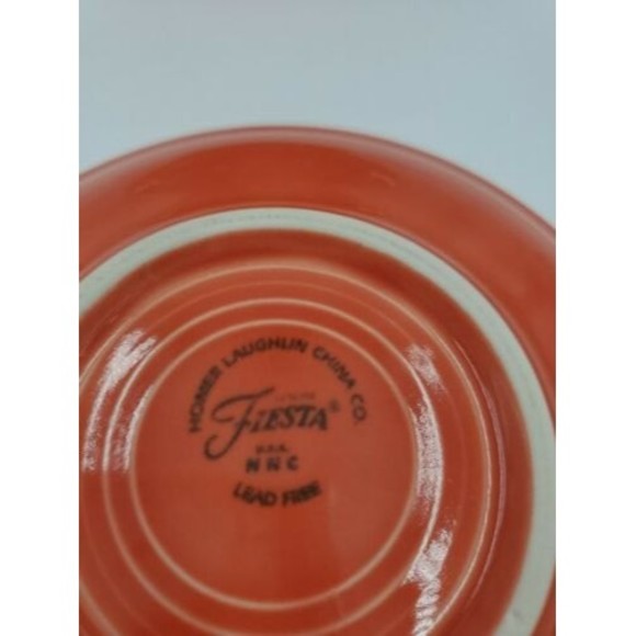 Fiestaware Persimmon Saucer 6" Fiesta Ware Homer Laughlin 1998 Set of Two - Picture 3 of 3
